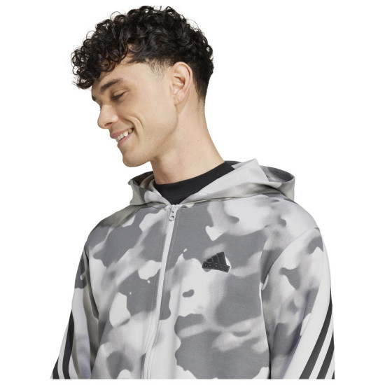 Adidas Ανδρική ζακέτα Future Icons 3-Stripes Allover Print Full-Zip Hoodie
